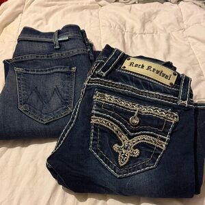 Rock Revival and Mother Jeans Sz 25 Bundle of (2)